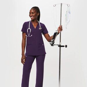 Figs Women's Purple Scrub Set